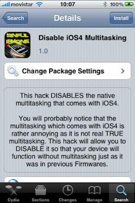 Désactiver le multitâche iPhone sur iOS 4