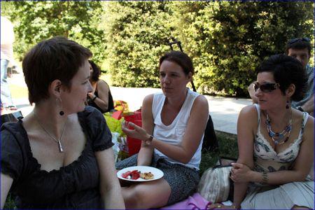 Melon à la verveine et pique-nique de blogueurs Pascale, Birgit et Sandrine 4 juillet 2010