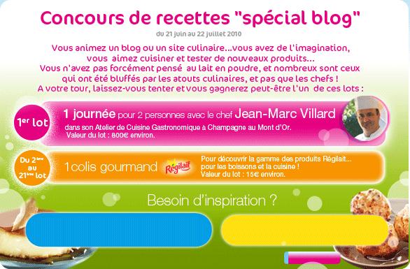 Concours Régilait Concours de recettes ''spécial blog''
