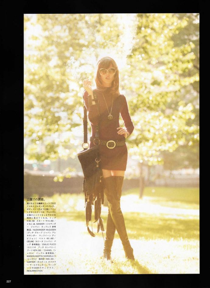 Freja Beha Erichsen par Terry Richardson pour Vogue Nippon Aout 2010