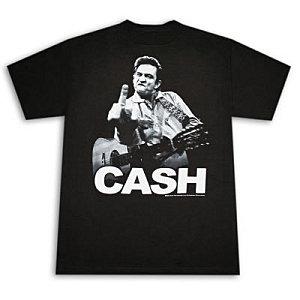 Johnny Cash Finger Black Shirt2