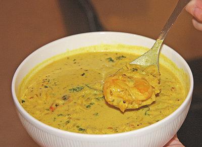 Soupe de gambas du sud de l'Inde 007