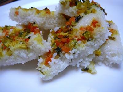 Idlis aux legumes – Vegetable idlis