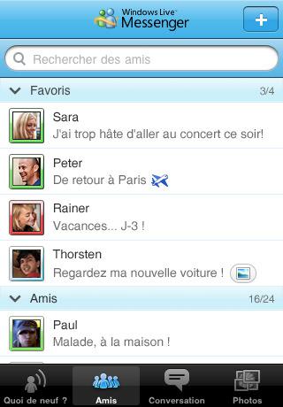 Windows live messenger disponible sur iPhone !