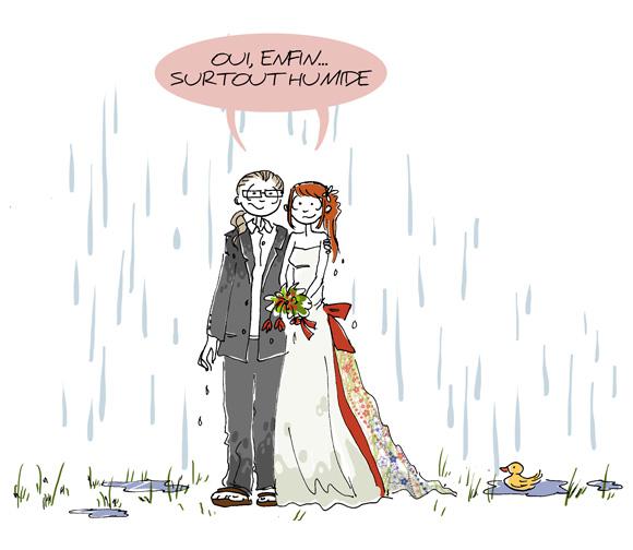 Mariage pluvieux, mariage heureux...