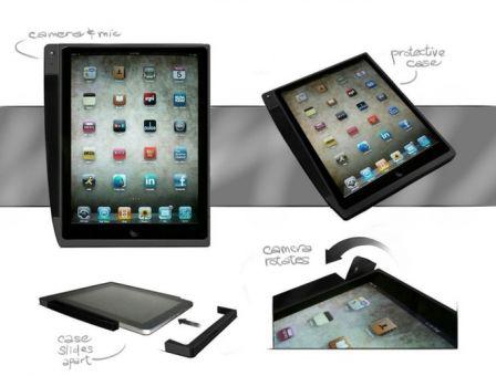 Une protection iPad munie d’une Webcam Une protection iPad munie d’une Webcam