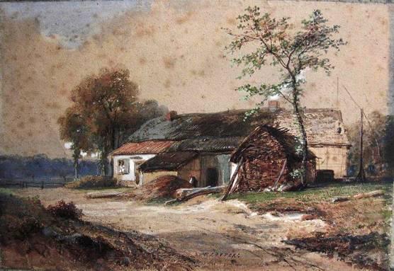 Aquarellistes belges du 19ème siècle - Partie 3- Paul Lauters - Henri Leys - Amédée Lynen -Jean-Baptiste Madou -Xavier Mellery - Charles Mertens -David Oyens - Pieter Oyens - Alphonse Pecquereau lauters-maison.1278737797.jpg