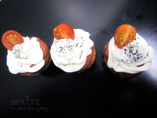 IMG_1822 Cupcake salé « Chèvre / Betterave »