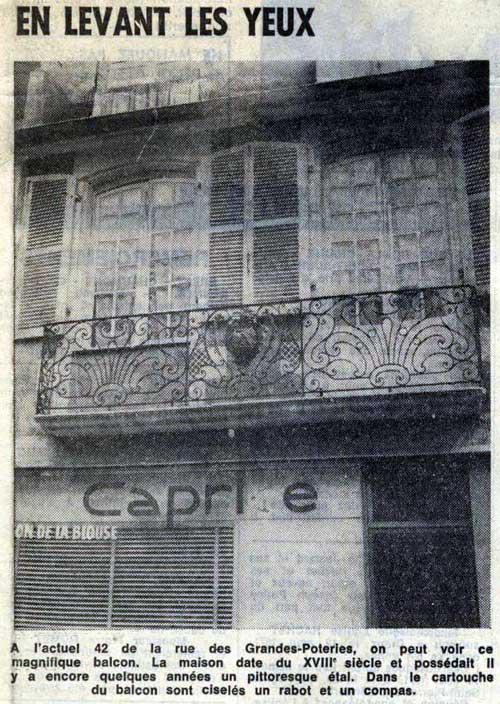 Un balcon de menuisier du XVIIIe siècle à Alençon (61)