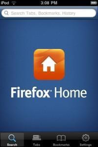 Firefox Home sur iPhone...
