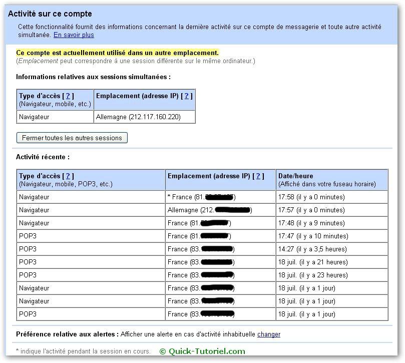 #214 Gmail : Se déconnecter à distance.