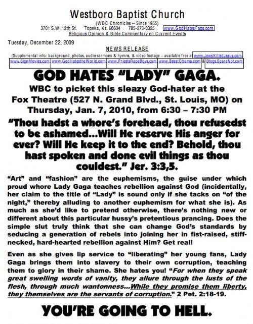 Lady GaGa : une manifestation anti-gay aux portes de son concert Lady GaGa : une manifestation anti-gay aux portes de son concert