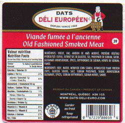 Dats Déli Européen - Viande fumée à l'ancienne