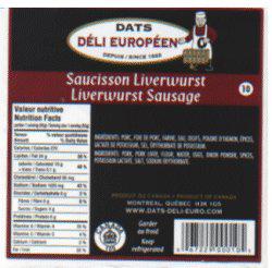 Dats Déli Européen - Saucisson Liverwurst