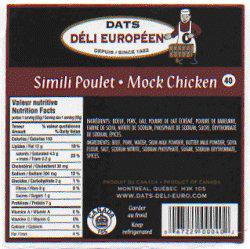 Dats Déli Européen - Mock Chicken 