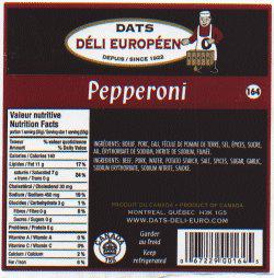 Dats Déli Européen - Pepperoni
