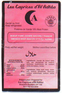 Les Caprices d'Al Adhba - Boeuf « fumée »  (genre bacon) / « tranchée »