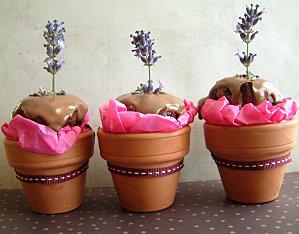 Cupcakes Pot De Fleurs Chocolat Lavande