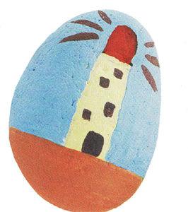 Une vague de gallets décorés phare