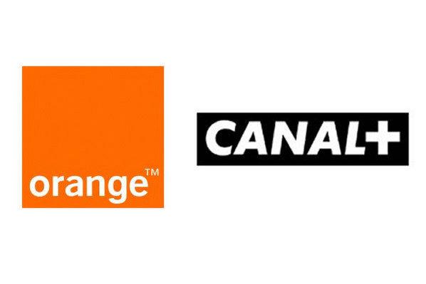 Photo : Les logos d'Orange et de Canal+.Canal+.