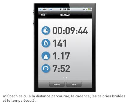 Adidas miCoach sur iPhone