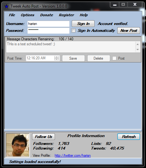 Tweek Auto Post Programmez vos tweets avec Tweek Auto Post