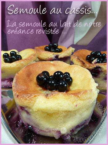 Gâteaux de semoule au cassis Gâteaux de semoule au cassis