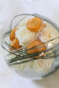 centre de table mariage macaron