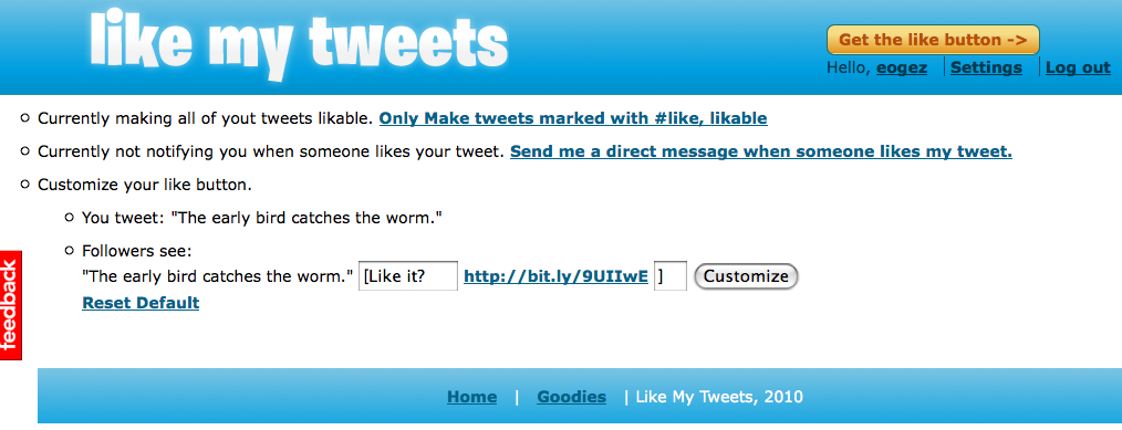 LikeMyTweets Like my tweets ?