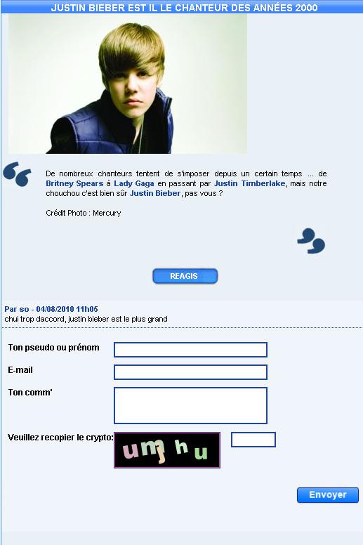 Justin Bieber est-il le chanteur du moment Justin Bieber est-il le chanteur du moment
