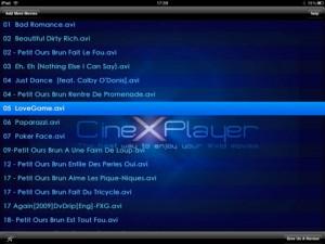 CinéXplayer CinéXplayer, lire vos films xvid sur votre iPad.