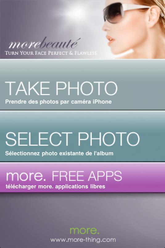 MoreBaute Lissez votre peau… avec votre Iphone!