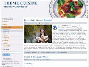 Thème wordpress cuisine