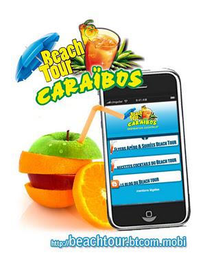 Site Mobile et QR Code pour la tournée de Caraibos BeachTour 2010
