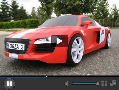 Audi R8 en papier