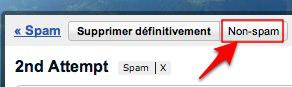 gmail spam 1 Gmail : un filtre qui évitera que vos mails importants ne soient identifiés comme spam [Astuce]