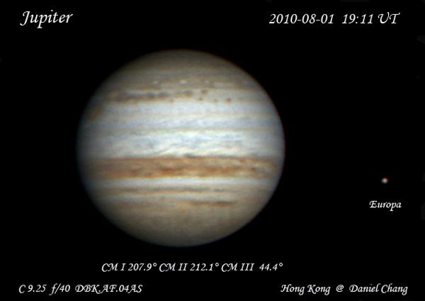 Jupiter & Europe, le 1er Août 2010