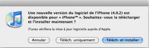 Nouveau firmwares iphone 4.0.2 et iPad 3.2.2 Nouveaux Firmwares iPhone 4.0.2 et iPad 3.2.2 dans iTunes