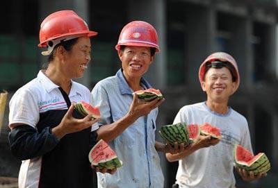 Le travail sous la chaleur en Chine