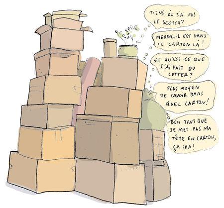 Délénagement : blog en pointillés... cartons