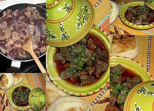 kebda m'charmla ou foie de mouton en sauce nabila