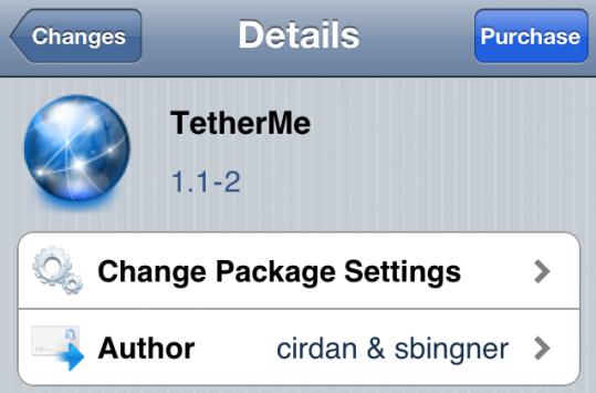 TetherMe la fonction modem sur votre iPhone...