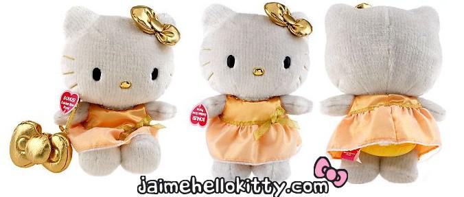 Une peluche Hello kitty en édition limitée / Sanrio 50 th http://www.jaimehellokitty.com/images/Articles006/50thHELLOKITTYlimited.jpg