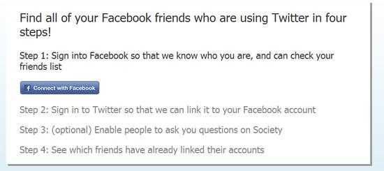 twitter facebook friends Importer vos amis Facebook sur votre compte Twitter