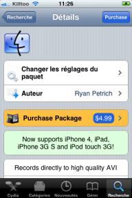 [CYDIA] Display Recorder mis à jour pour iOS 4