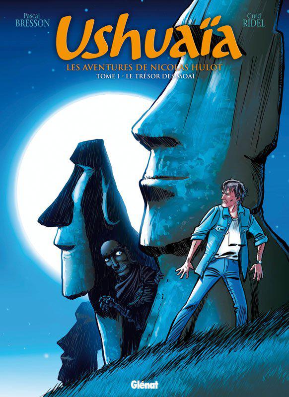 BD Ushuaďa - Les aventures de Nicolas Hulot - tome 1 - Le trésor des moai - couverture