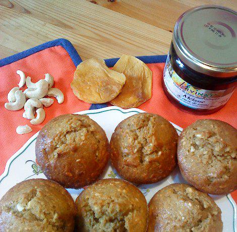 Muffins aux noix de cajou et à la mangue séchée Muffins aux noix de cajou et à la mangue séchée