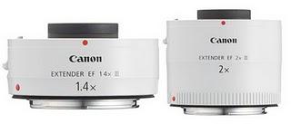 Les Extenders Canon EF 1,4x et 2x passent en génération III