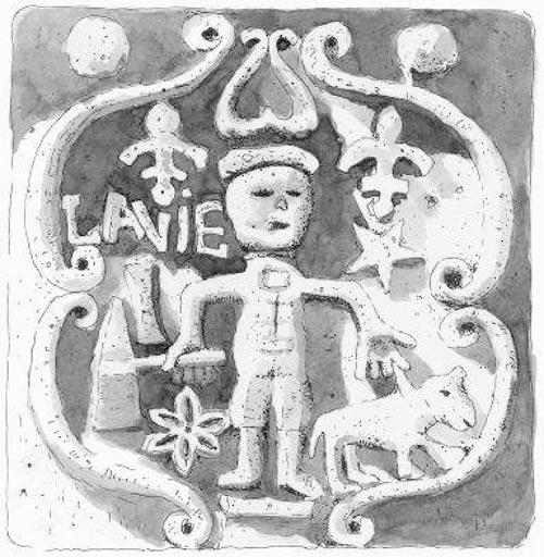 Une représentation de tailleur de pierre datant de 1802 à La Courbatière (Lavigerie, 15) Une représentation de tailleur de pierre datant de 1802 à La Courbatière (Lavigerie, 15)