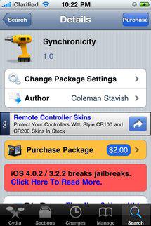 Synchronicity: Utiliser son iPhone lors d'une synchro iTunes...